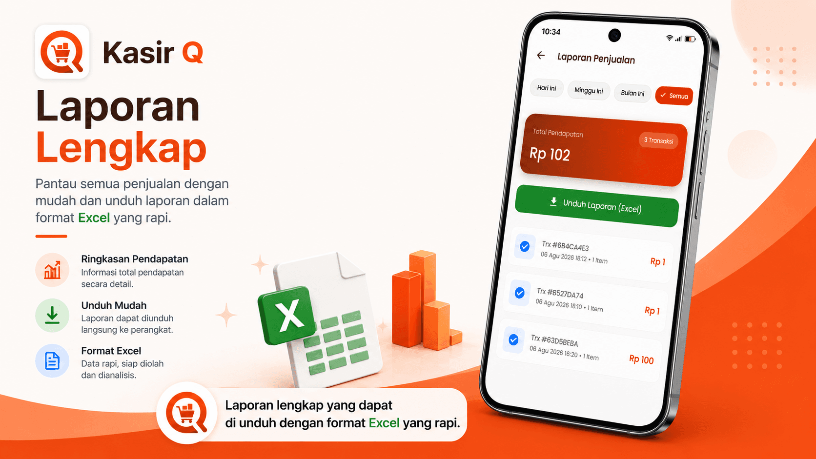 Kasir Q - Smart POS & Finance - Laporan Keuangan